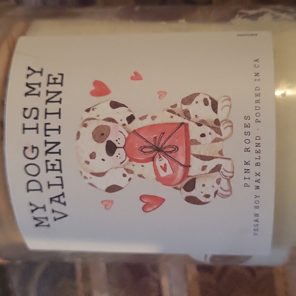 Pink Roses Candle - My Dog is My Valentine - Picture 3 of 3